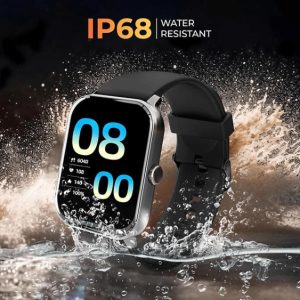 GOBOULT Drift BT Calling HD Display, 140+ Watchface, BT calling, IP68 Smartwatch (Beige Strap, Free Size) 86