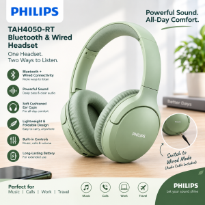 PHILIPS TAH4050-RT Bluetooth & Wired Headset