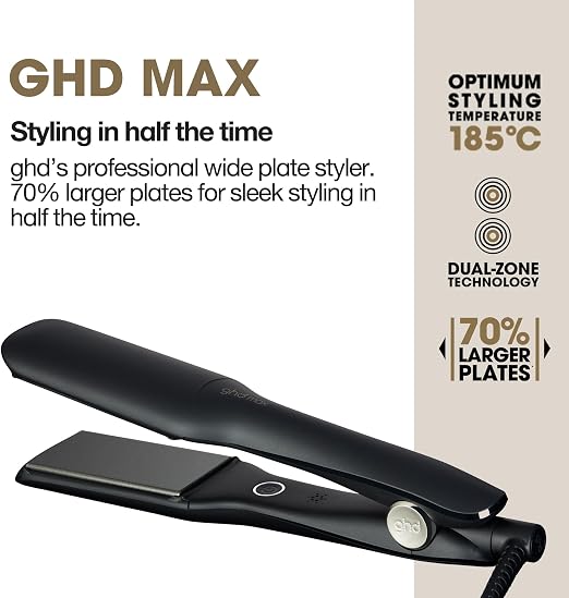 ghd Max Wide Plate Hair Straightener & Styler, More Shine, Thick Hair - Image 3